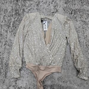 Dynamite Shimmering Sequin Top